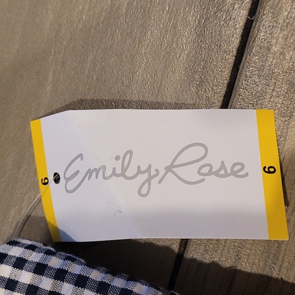 NWT Emily Rose Checkered Dress With Embroidered Flower and Lady Bugs Size 6 - Picture 5 of 8